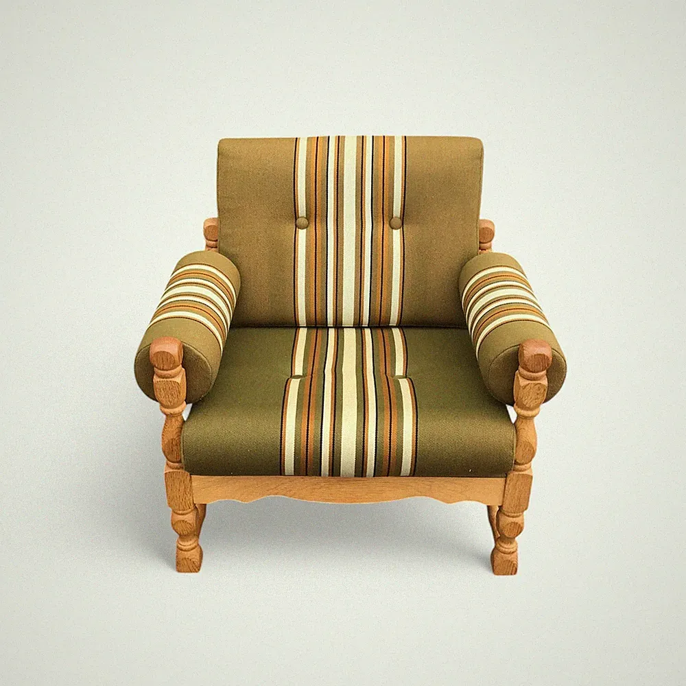 Danish Modern Country Henning Kjaernulf Oak Lounge Chair