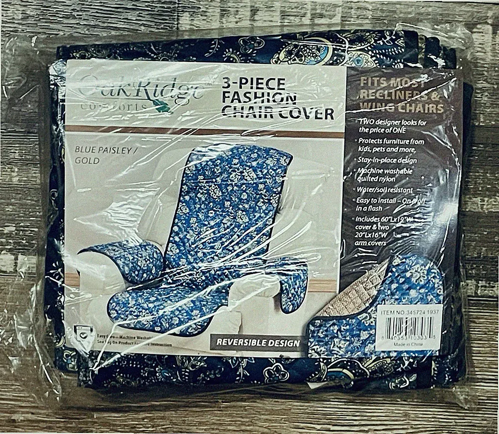 Water Resistant Chair Cover Non-Slip Water Resistant Reversible Washable