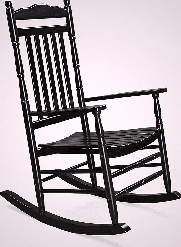 Wood Rocking Chair Outdoor with 450 Lbs Support Relaxing Rocker Solid Wood High